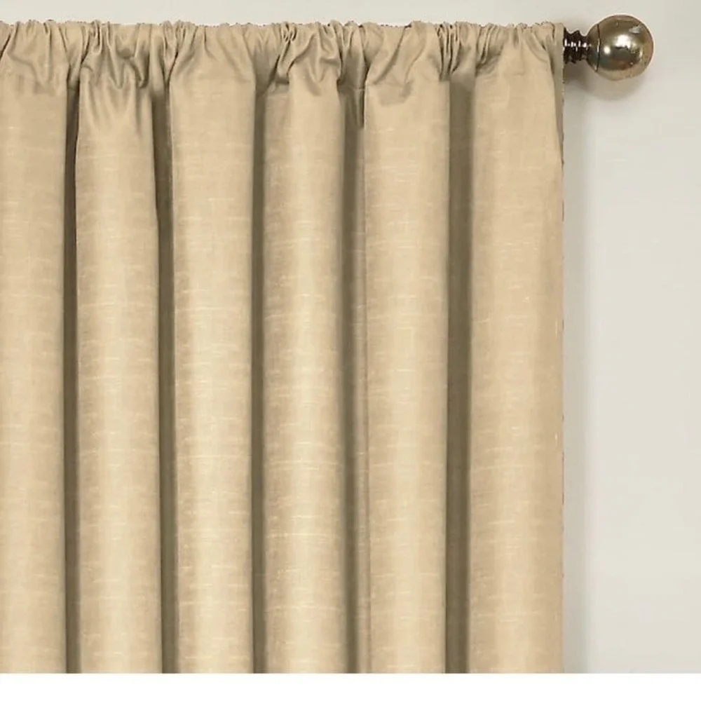 ECLIPSE Kendall Modern Blackout Thermal Rod Pocket Window Curtain for Bedroom or
